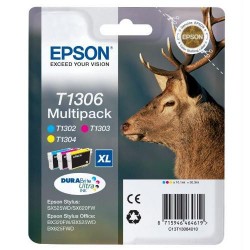 Cartucho ink-jet epson stylus office b42wd/bx525wd/bx535wd, multipack t1306 3 cartuchos