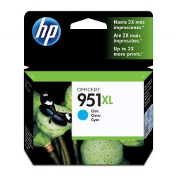 Cartucho ink-jet hewlett packard officejet pro 251dw/276dw/8100 eprinter, 951xl cyan