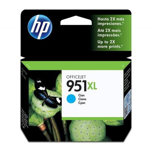 Cartucho ink-jet hewlett packard officejet pro 251dw/276dw/8100 eprinter, 951xl cyan