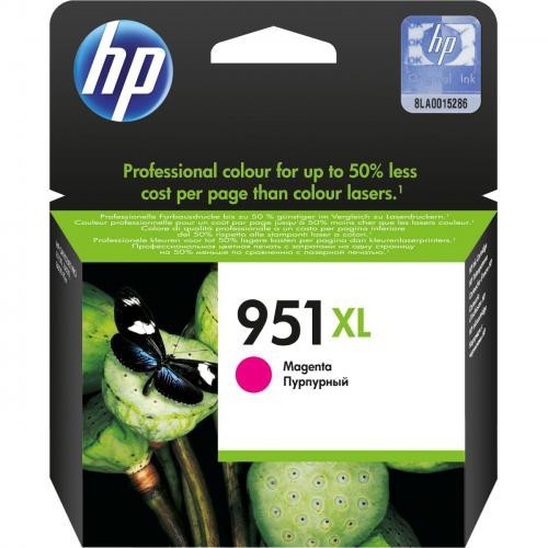 Cartucho ink-jet hewlett packard officejet pro 251dw/276dw/8100 eprinter, 951xl magenta