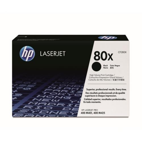 Toner laser hewlett packard laserjet pro 400 m401a/m401d/m401dw, 80x negro