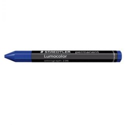 Crayón de cera staedtler lumocolor permanent omnigraph 236, azul, caja de 12 uds.