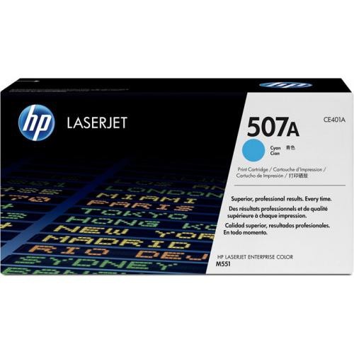 Toner laser hewlett packard color laserjet pro 500 color m570dn/m570dw, 507a cyan