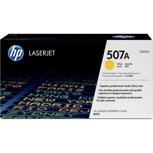 Toner laser hewlett packard color laserjet pro 500 color m570dn/m570dw, 507a amarillo