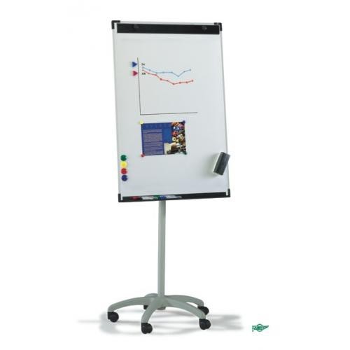 Caballete de convención faibo metálico con ruedas, 70x102 cm.