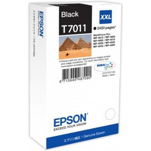 Cartucho ink-jet epson workforce pro wp-4000/wp-4015dn/wp-4020, t0711 negro