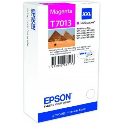 Cartucho ink-jet epson workforce pro wp-4000/wp-4015dn/wp-4020, t7013 magenta