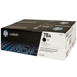 Toner laser hewlett packard laserjet p1566/p1567/p1568, 78a pack doble negro