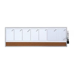 Planning semanal magnético nobo quartet para hogar, 19x58,5 cm.