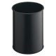 Papelera metálica durable, Ø 26x31,5 cm. 15 litros, negro