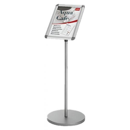 Atril con marco a presión premium plus nobo, din a3, plata