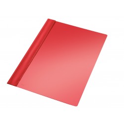 Dossier con fástener metálico de p.v.c. esselte en din a-4 de color rojo.
