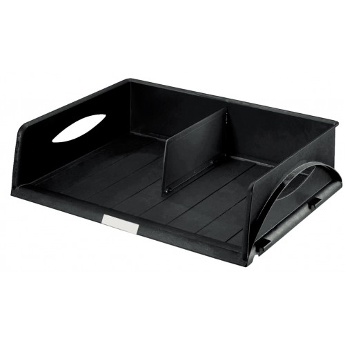 Bandeja portadocumentos leitz sorty jumbo, acceso apaisado con 1 separador, negro