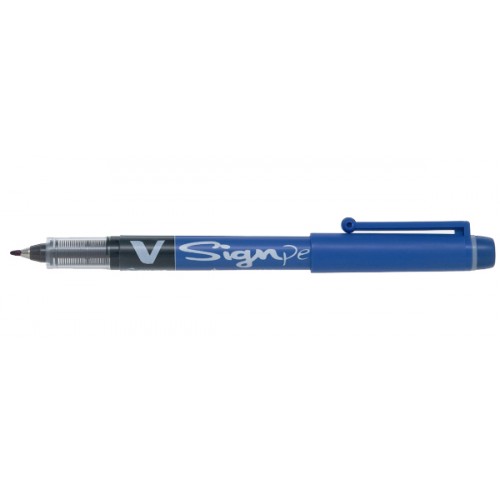 Rotulador punta de fibra pilot v-sign pen, azul