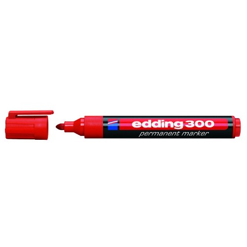 Marcador permanente edding 300, rojo