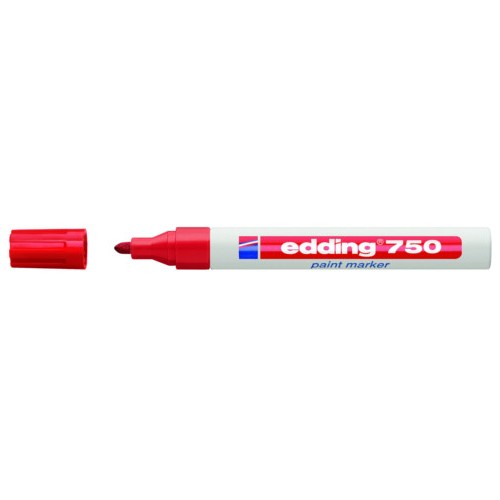 Marcador de tinta opaca permanente edding 750, rojo