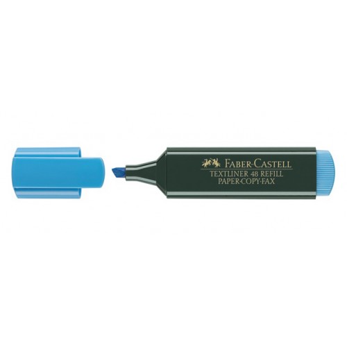 Marcador fluorescente faber-castell textliner 48, azul