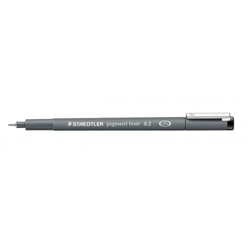 Rotulador calibrado staedtler pigment liner 308 0,2 mm. negro