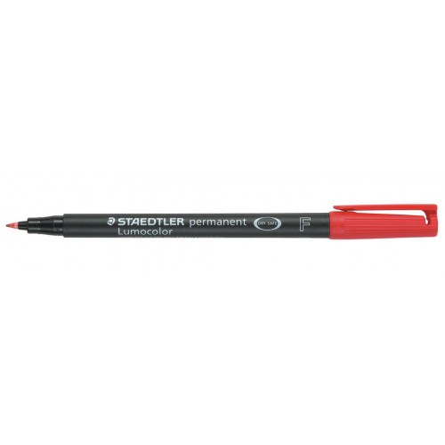 Rotulador permanente staedtler lumocolor 318 f 0,6 mm. rojo