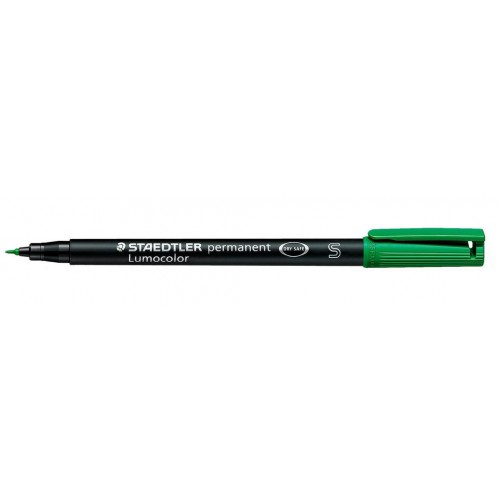 Rotulador permanente staedtler lumocolor 318 f 0,6 mm. verde