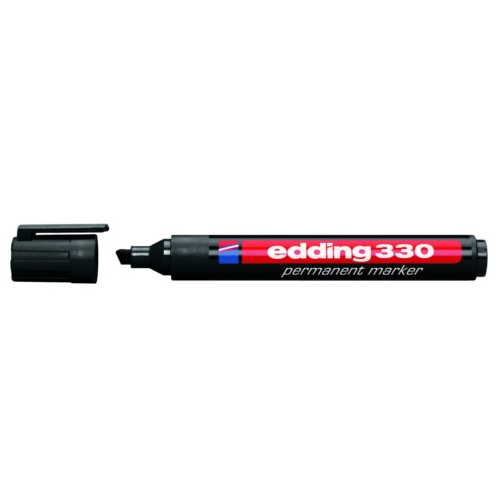 Marcador permanente edding 330 negro.