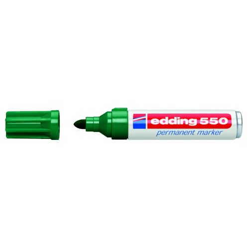 Marcador permanente edding 550 negro.