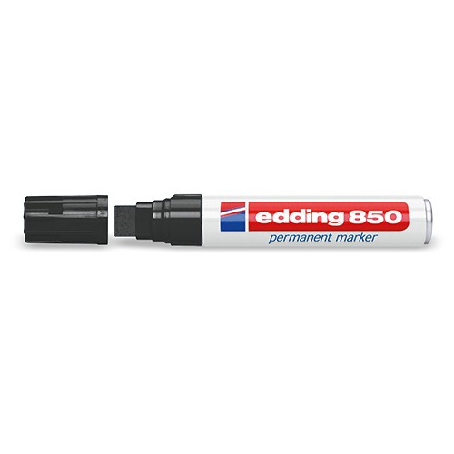 Marcador permanente edding 850 negro.