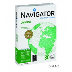 Papel navigator universal din a-5 de 80 grs. paquete de 1.000 hojas.