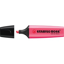 Marcador fluorescente stabilo boss original rosa.