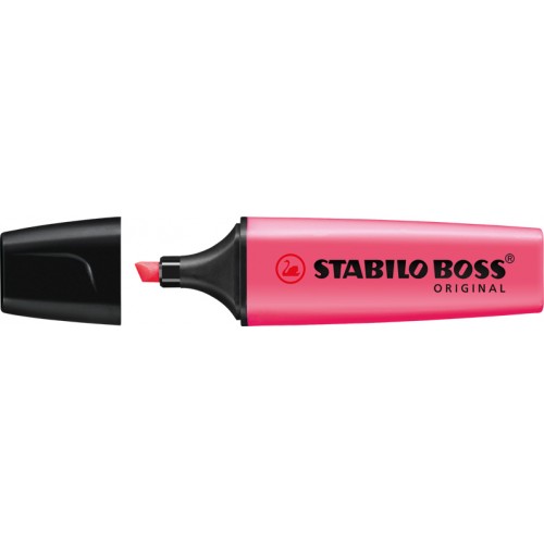 Marcador fluorescente stabilo boss original, rosa