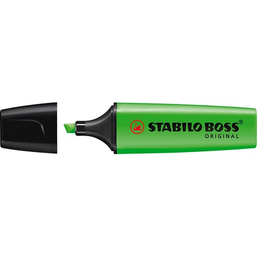 Marcador fluorescente stabilo boss original, verde