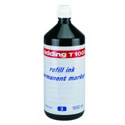 Tinta de recarga edding t 1000, 1000 ml. azul