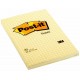 Bloc de notas adhesivas 3m post-it xl 662, 102x152 mm. con cuadros, canary yellow