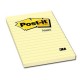 Bloc de notas adhesivas 3m post-it xl 660, 102x152 mm. con líneas, canary yellow