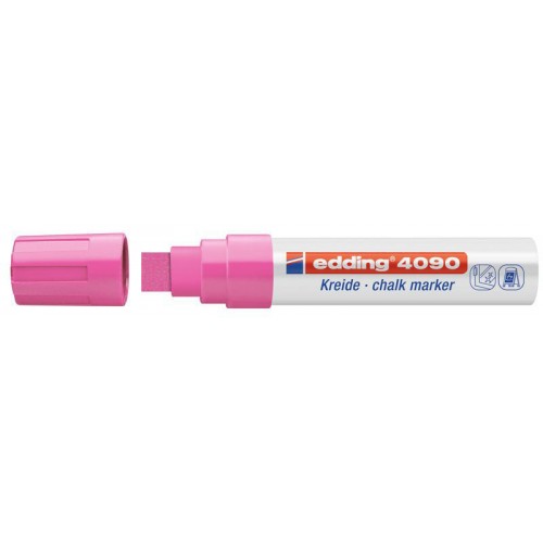 Marcador de tiza líquida edding 4090 rosa.