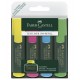 Marcador fluorescente faber-castell textliner 48 en colores surtidos, estuche de 4 uds.
