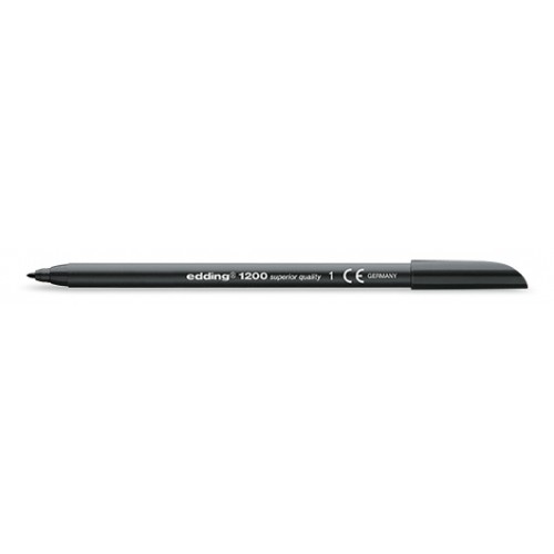 Rotulador punta de fibra edding 1200, negro
