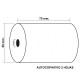 Rollo de papel autocopiativo fabrisa, 75x65x12 mm.