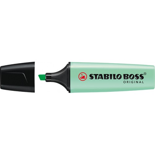 Marcador fluorescente stabilo boss pastel original amarillo cremoso.