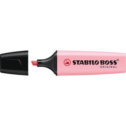 Marcador fluorescente stabilo boss pastel original amarillo cremoso.