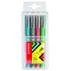 Roller tinta líquida stabilo worker colorful en colores surtidos, estuche de 4 uds.