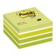 Cubo de 450 notas adhesivas 3m post-it 2028-g, 76x76 mm. verde pastel