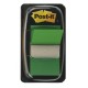 Marcapáginas 3m post-it index, 25,4x43,2 mm. verde, dispensador de 50 uds.
