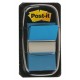Marcapáginas 3m post-it index, 25,4x43,2 mm. azul brillante, dispensador de 50 uds.