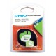 Cinta dymo letratag, 12 mm. x 4 mts. papel, negro/blanco