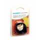 Cinta dymo letratag, 12 mm. x 2 mts. tela, negro/blanco