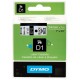 Cinta dymo d1, 24 mm. x 7 mts. poliéster, negro/blanco
