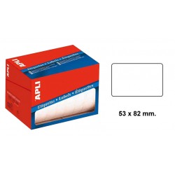 Etiqueta blanca en rollo para escritura manual apli de 34x53 mm.