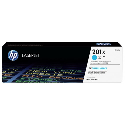Toner laser hewlett packard color laserjet pro m250 series/pro m252dw/pro m252n, 201x cyan