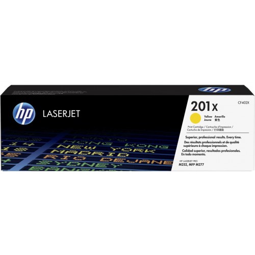 Toner laser hp color laserjet pro m250 series/pro m252dw/pro m252n, 201x amarillo